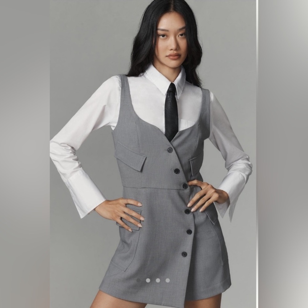 NWT Anthropologie Reworked Blazer Romper US4